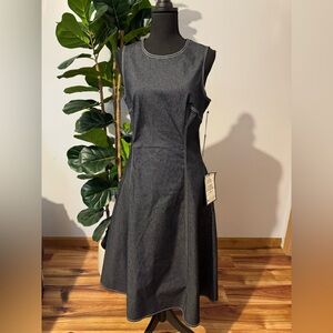 Vince Camuto Charcoal Sleeveless Midi Dress